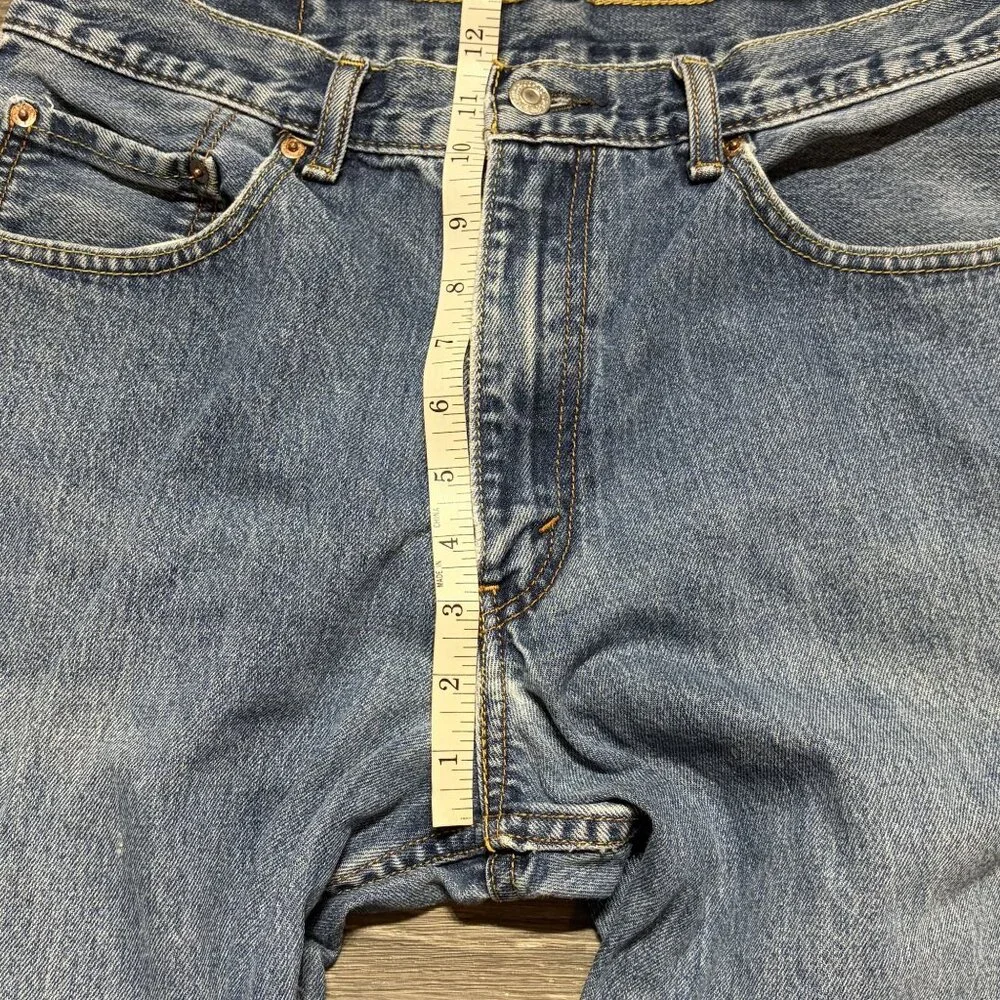 Levis Mens 550 Relaxed Fit Jeans 34x30 Medium Wash Denim Straight Leg 00s